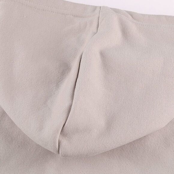 Hoodie Sweater Sweatshirt pink cotton color block quarter zip pullover - Picture 16 of 16